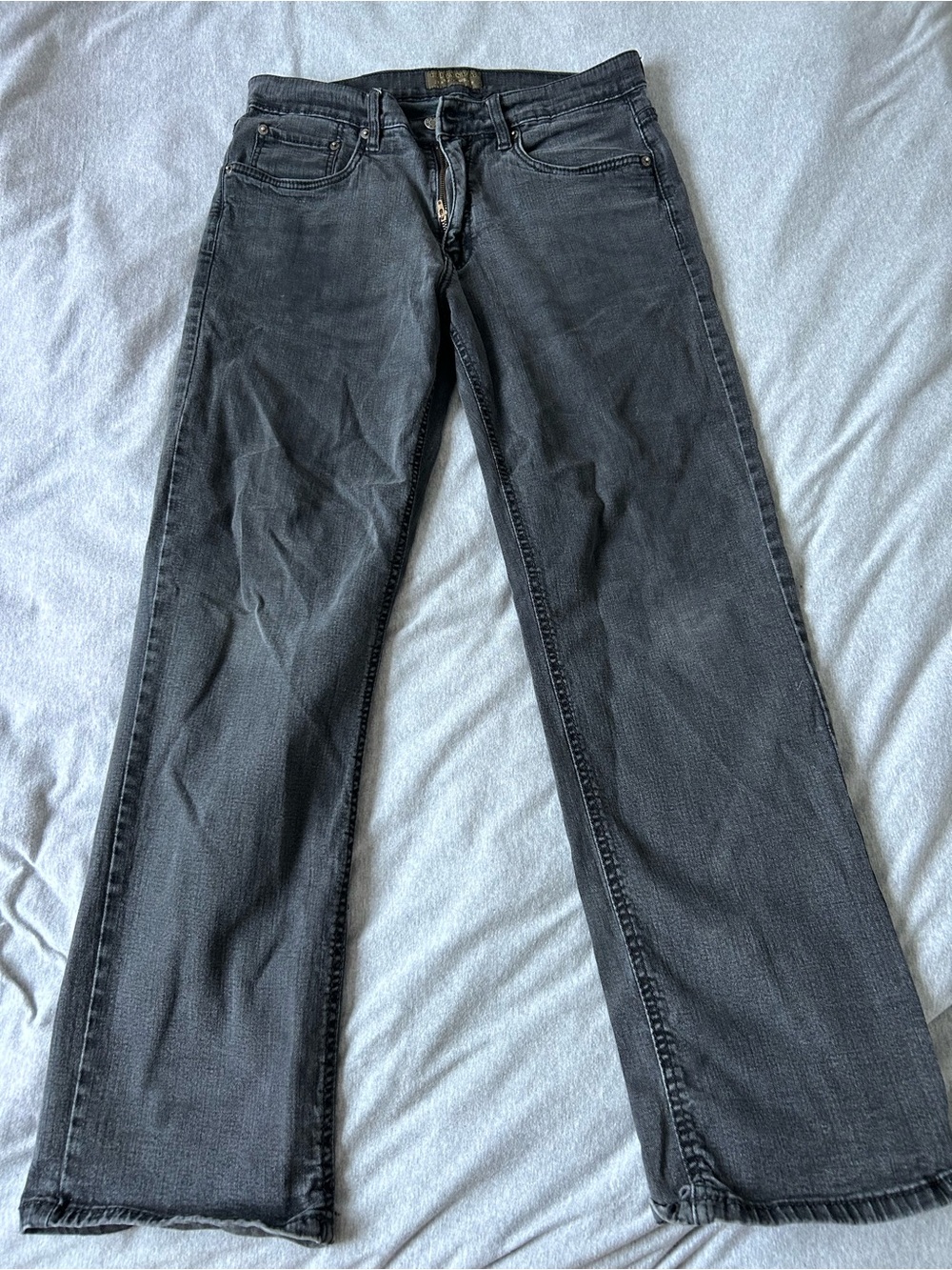Men's Black Straight-Leg Jeans